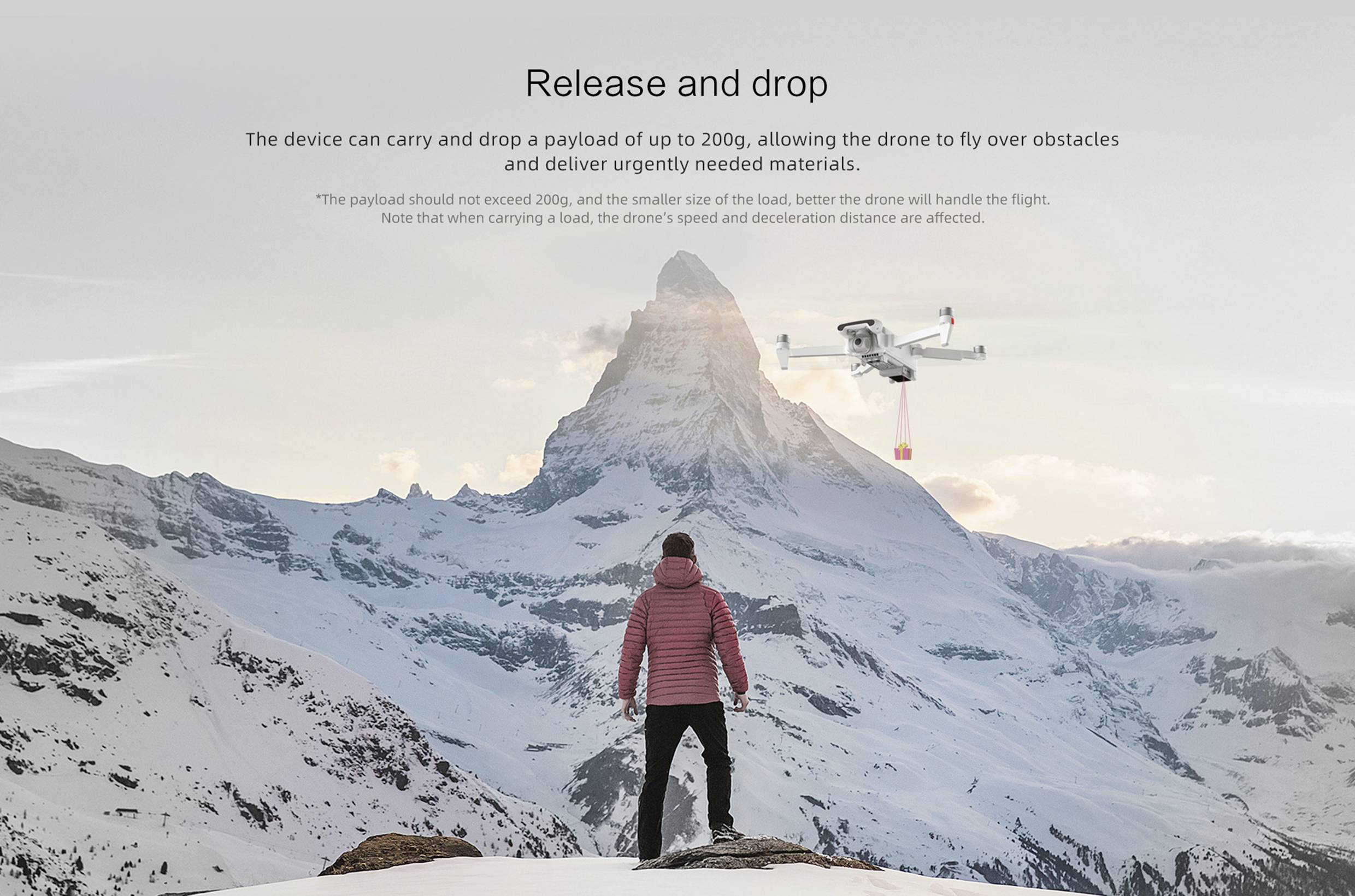 Xiaomi FIMI X8SE 2022 V2 standard with Megaphone Drone quadricoptère prêt à voler (RtF) prises de vue aériennes blanc