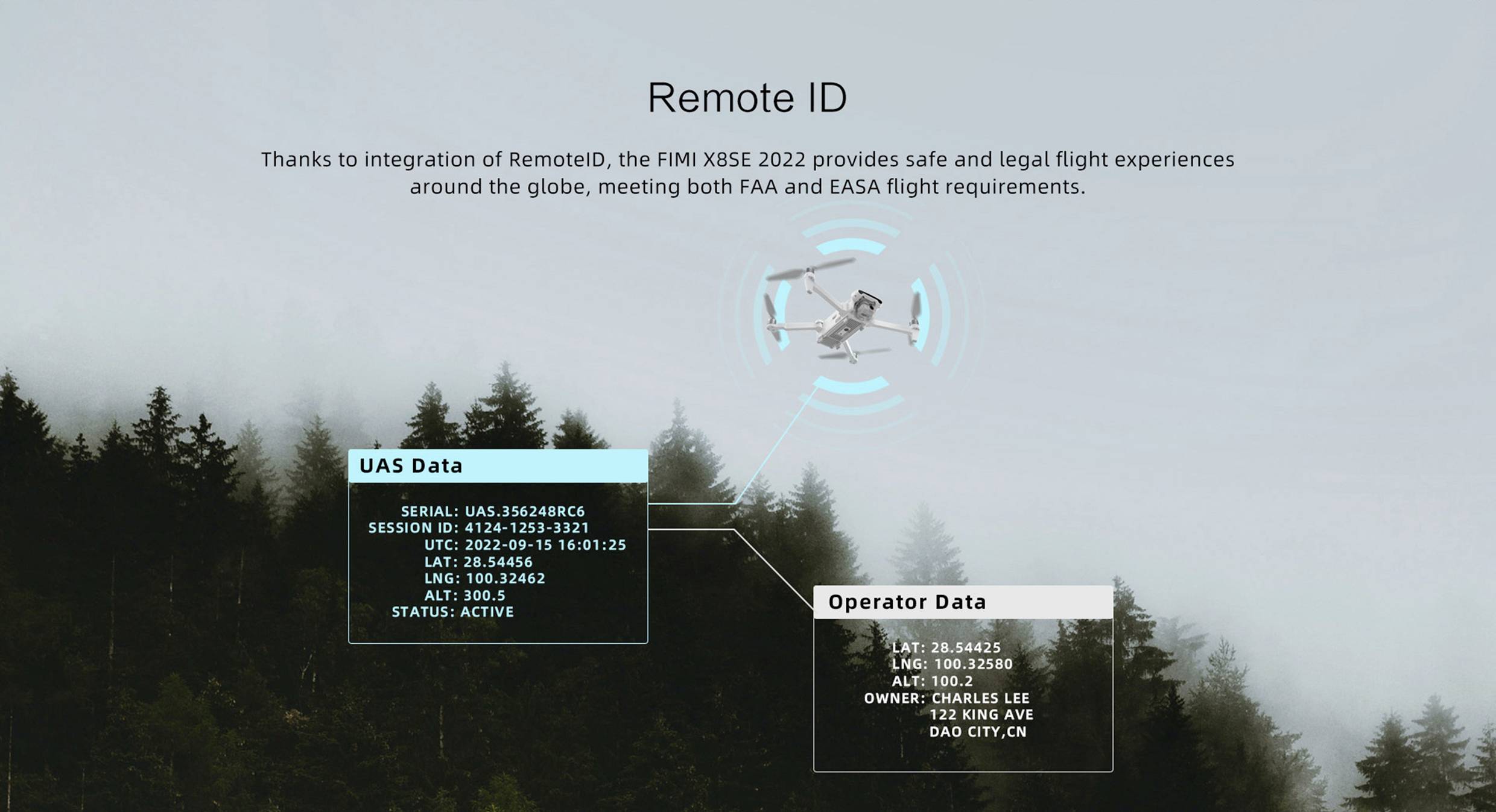 Xiaomi FIMI X8SE 2022 V2 standard with Megaphone Drone quadricoptère prêt à voler (RtF) prises de vue aériennes blanc