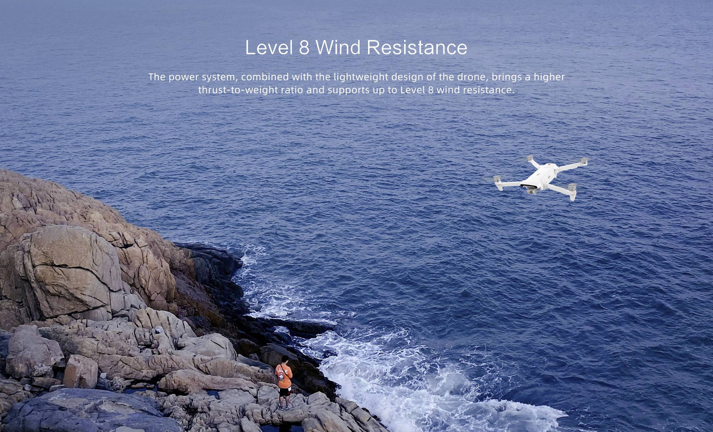 Xiaomi FIMI X8SE 2022 V2 standard with Megaphone Drone quadricoptère prêt à voler (RtF) prises de vue aériennes blanc