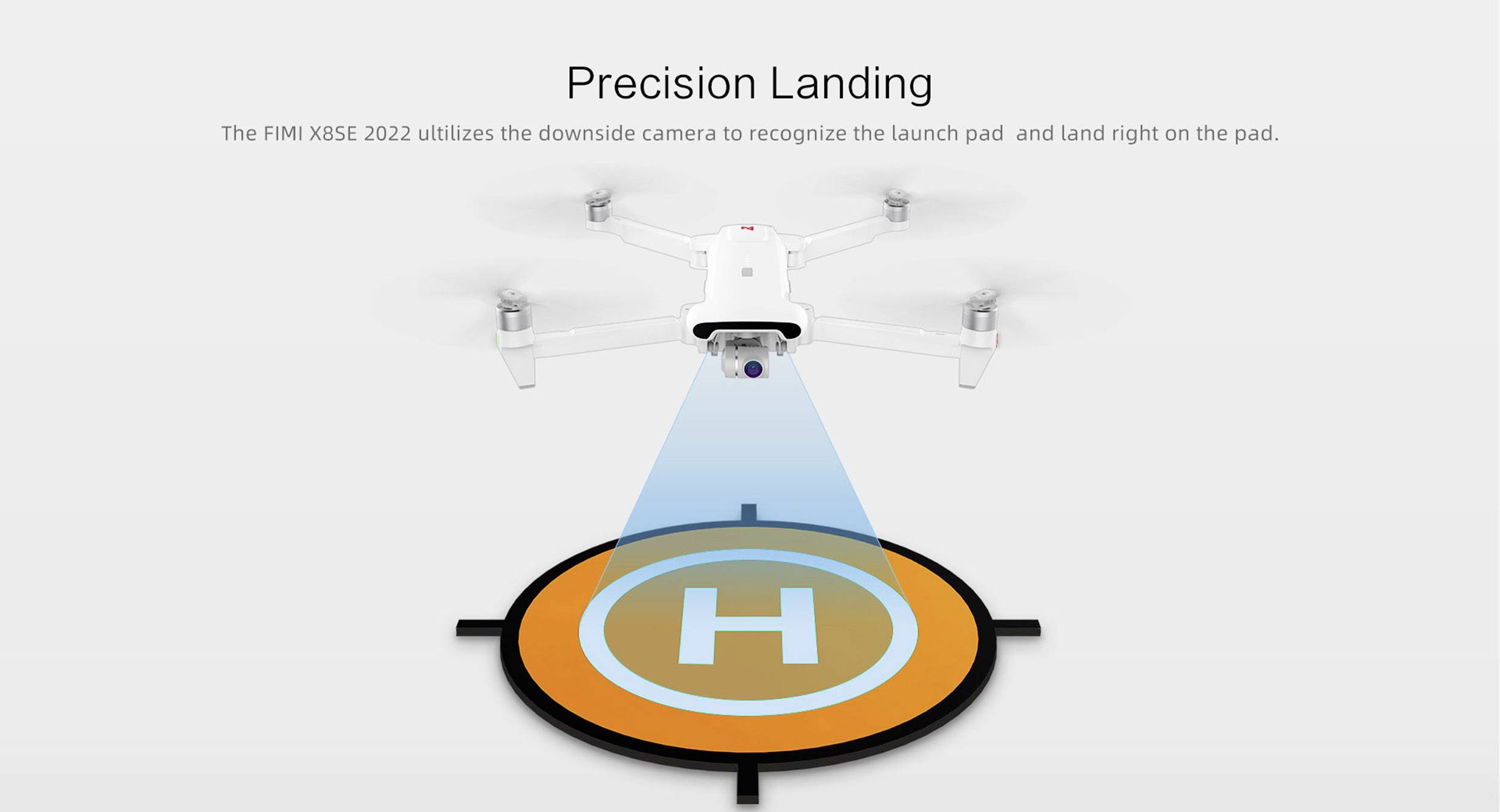 Xiaomi FIMI X8SE 2022 V2 standard with Megaphone Drone quadricoptère prêt à voler (RtF) prises de vue aériennes blanc