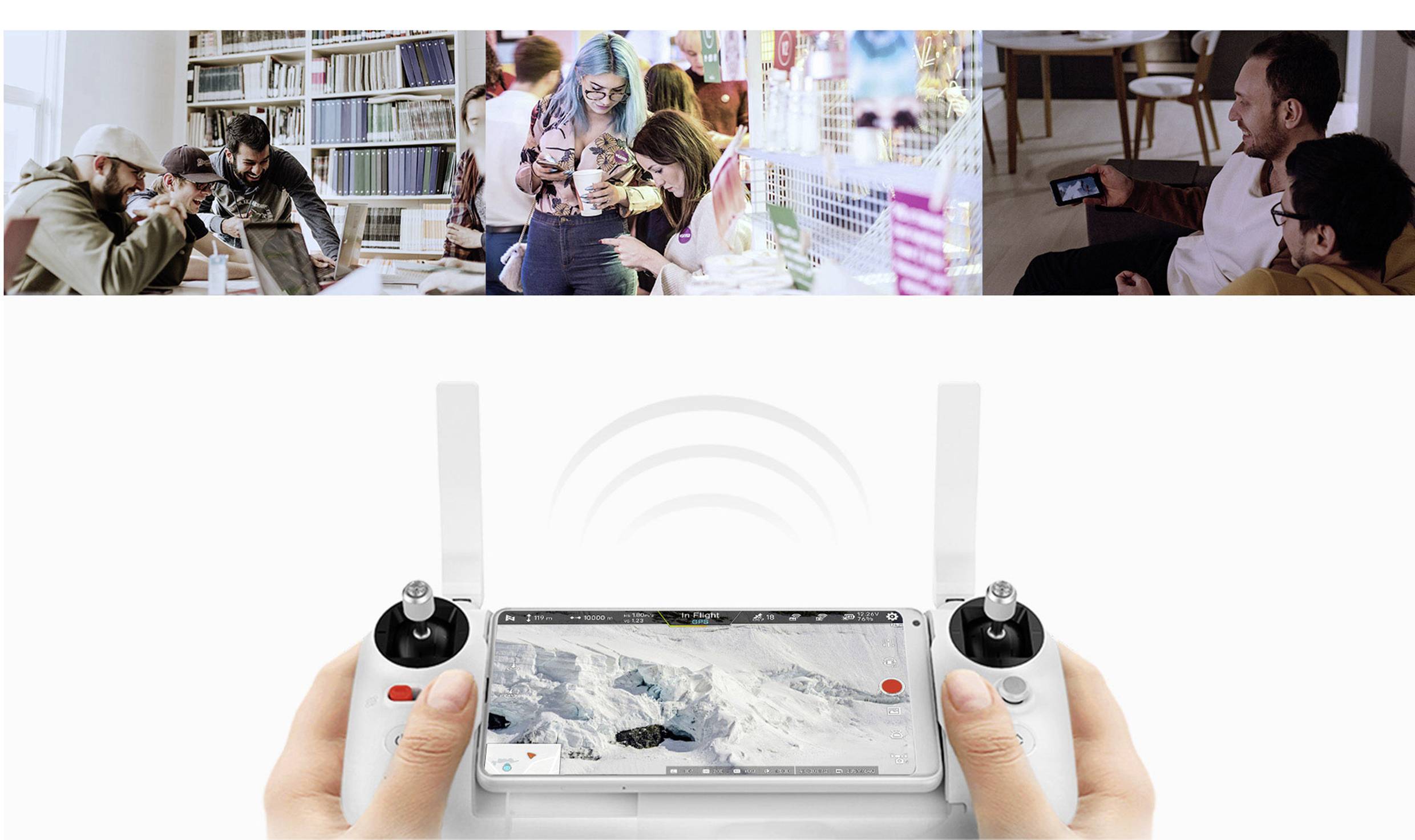 Xiaomi FIMI X8SE 2022 V2 standard with Megaphone Drone quadricoptère prêt à voler (RtF) prises de vue aériennes blanc