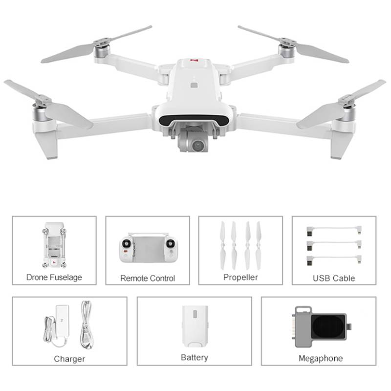 Xiaomi FIMI X8SE 2022 V2 standard with Megaphone Drone quadricoptère prêt à voler (RtF) prises de vue aériennes blanc