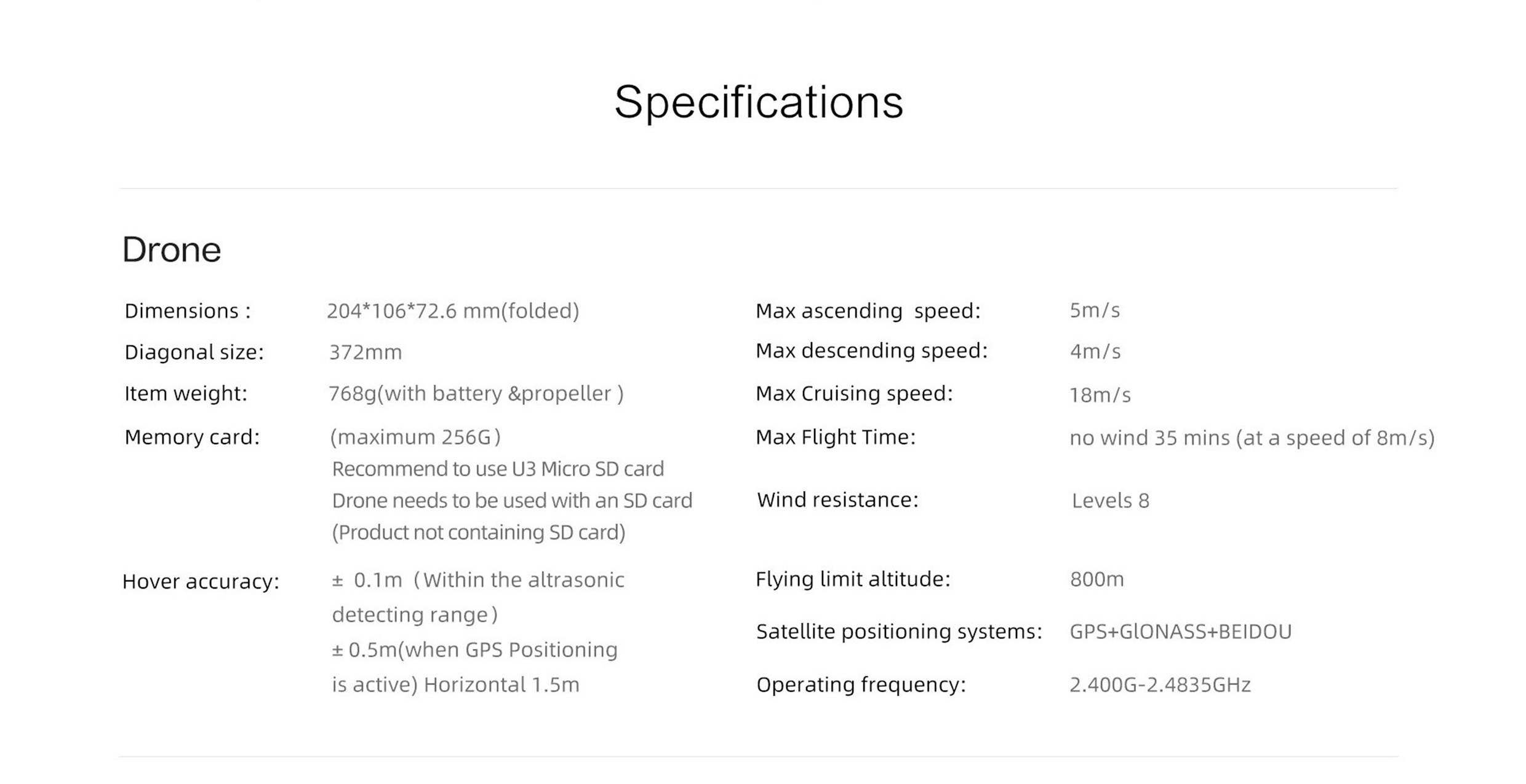Xiaomi FIMI X8SE 2022 V2 standard with Megaphone Drone quadricoptère prêt à voler (RtF) prises de vue aériennes blanc