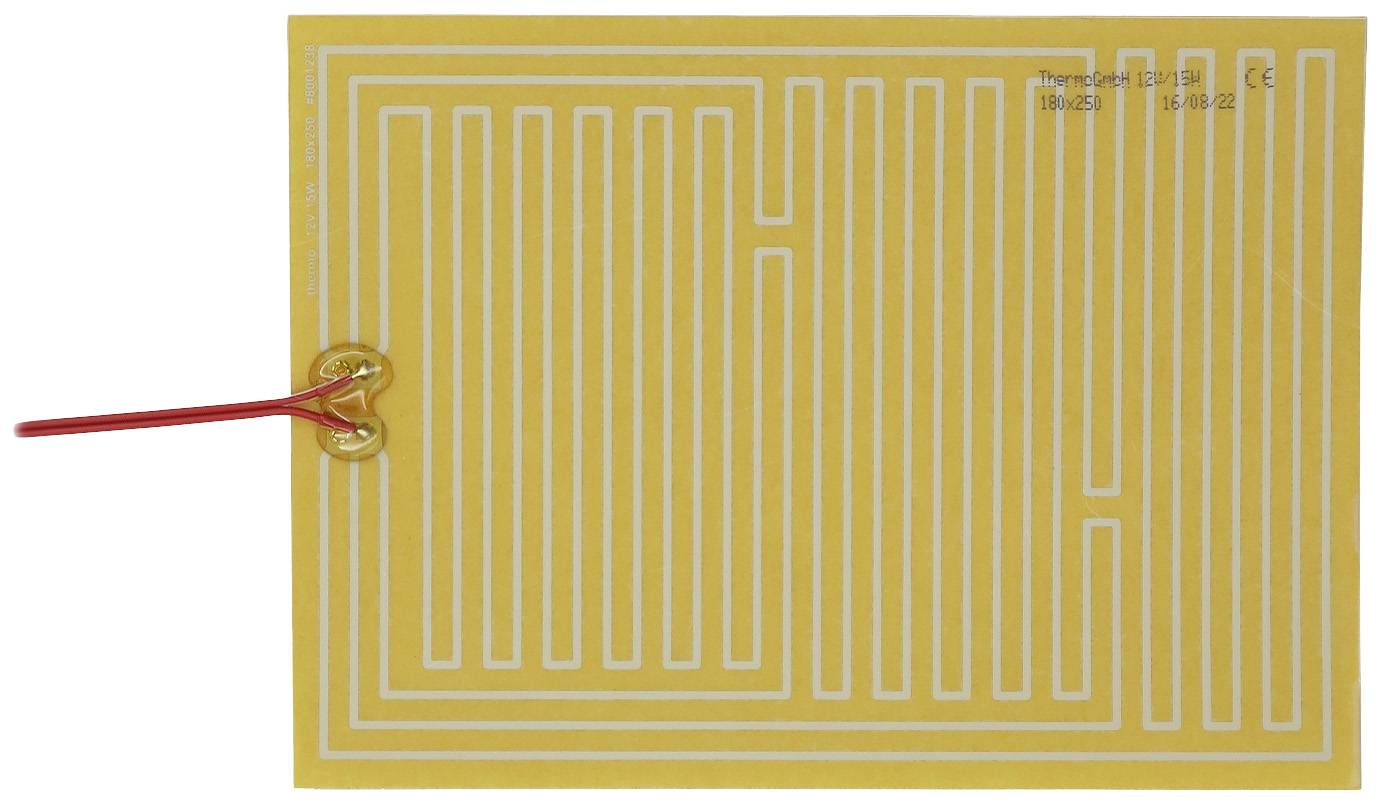 Thermo TECH polyester Feuille chauffante 12 V 15 W (L x l) 250 mm x 180 mm