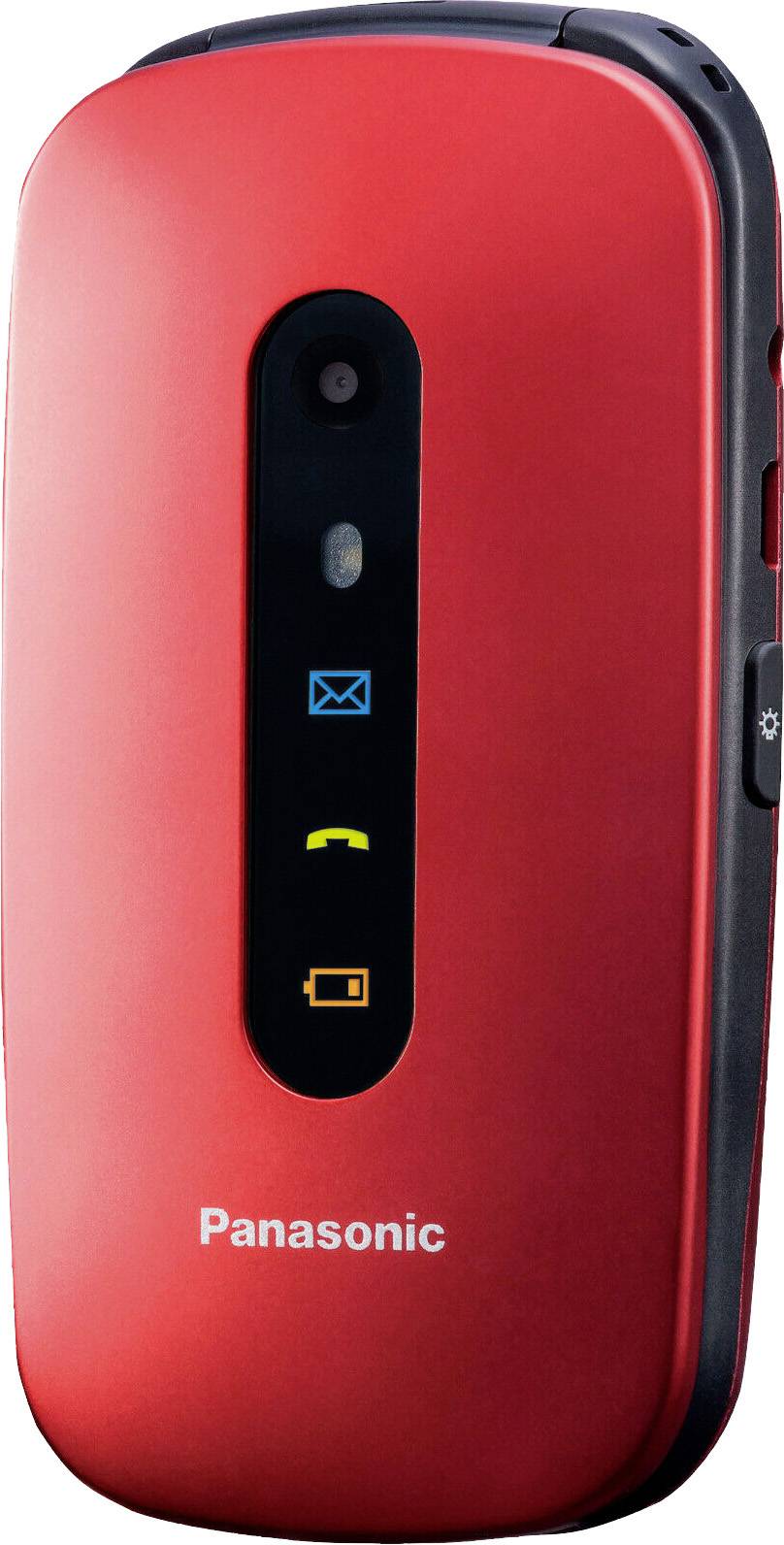 Panasonic KX-TU456 Téléphone portable à clapet pour séniors anti-chocs rouge