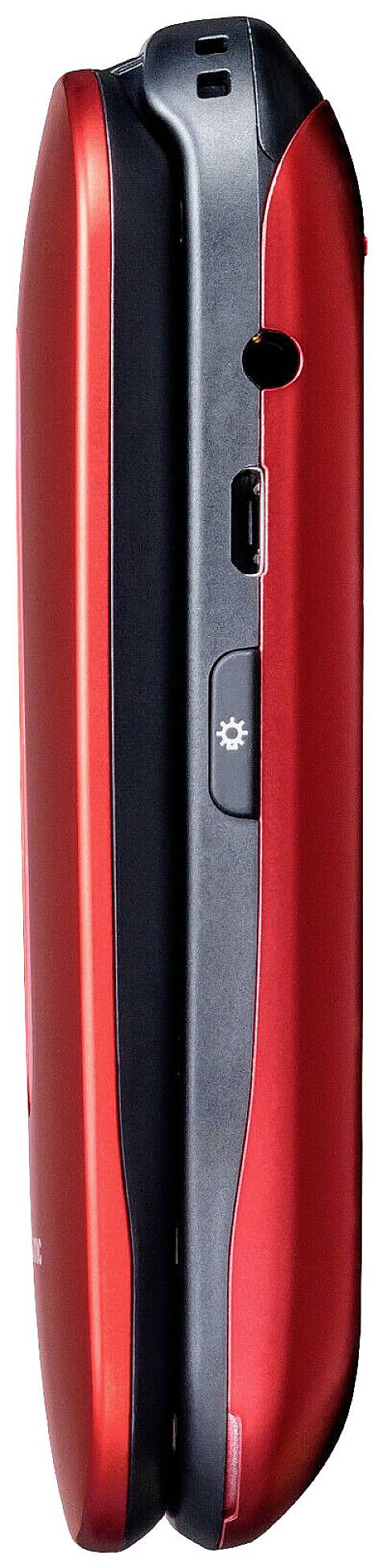 Panasonic KX-TU456 Téléphone portable à clapet pour séniors anti-chocs rouge