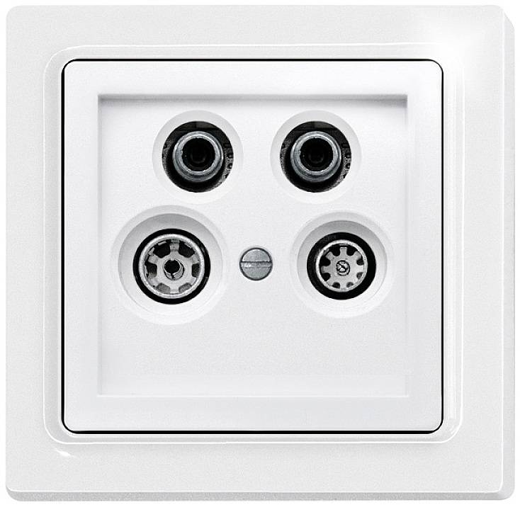 Eltako simple Cache Prise TV, radio, SAT blanc, blanc (RAL 9016) 30065858
