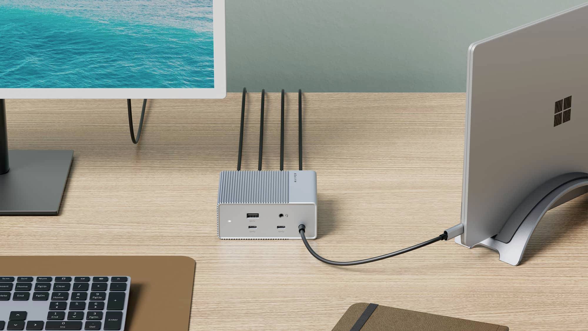 HYPER HDG212B-GL Station d'accueil USB-C® Adapté aux marques (stations d'accueil pour ordinateurs portables): universel