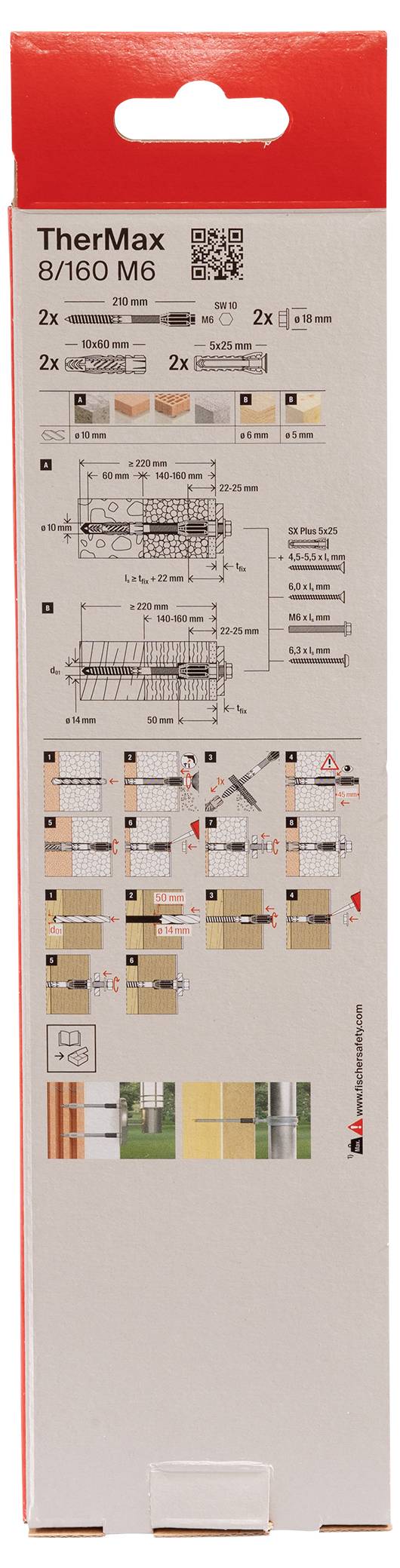 TherMax 8/160 M6 Emballage : Manuel de montage avec des diagrammes et des images étape par étape pour une installation correcte.
