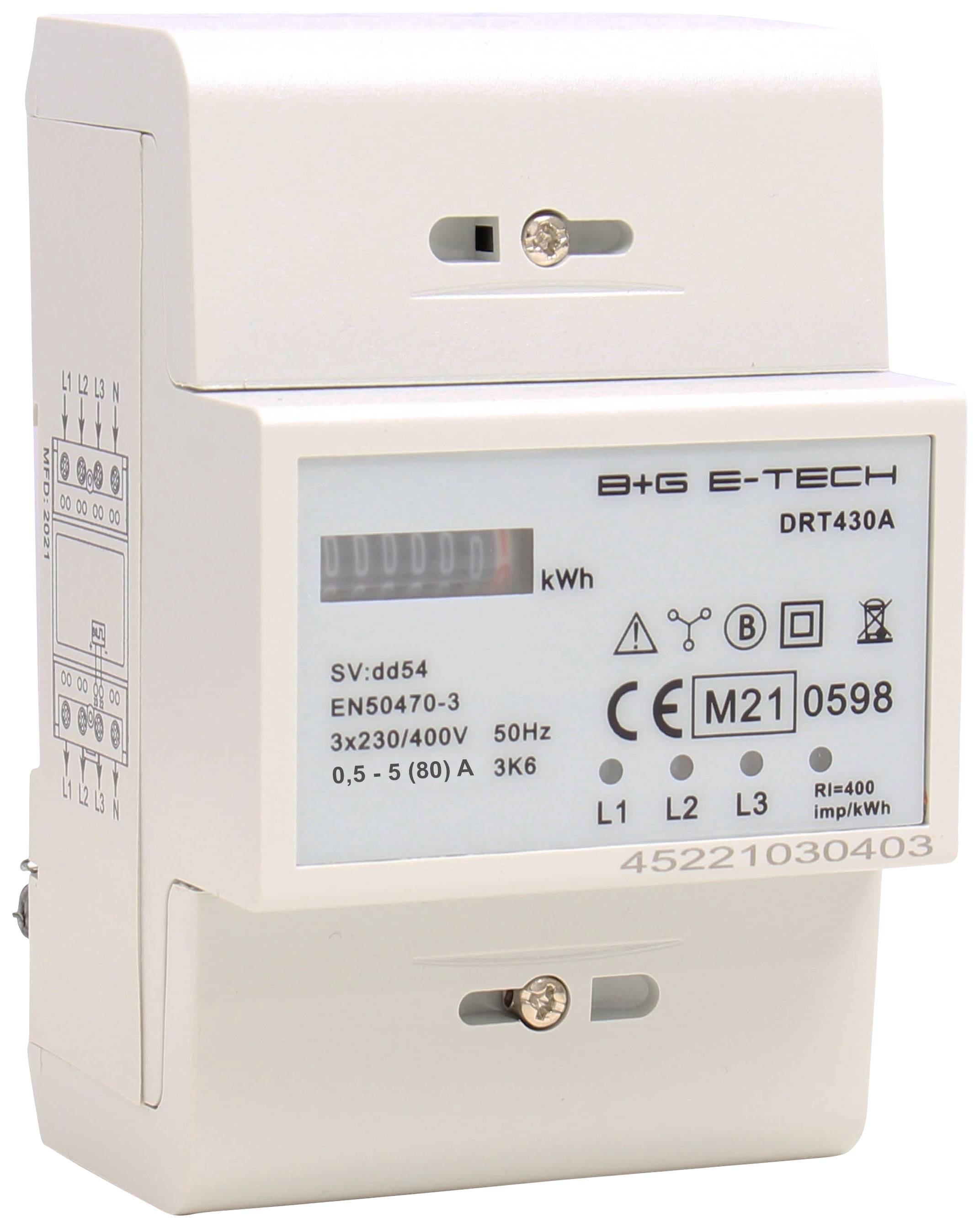 Counttec DS-RZ Compteur d'énergie triphasé mécanique conformité MID: oui 1 pc(s)