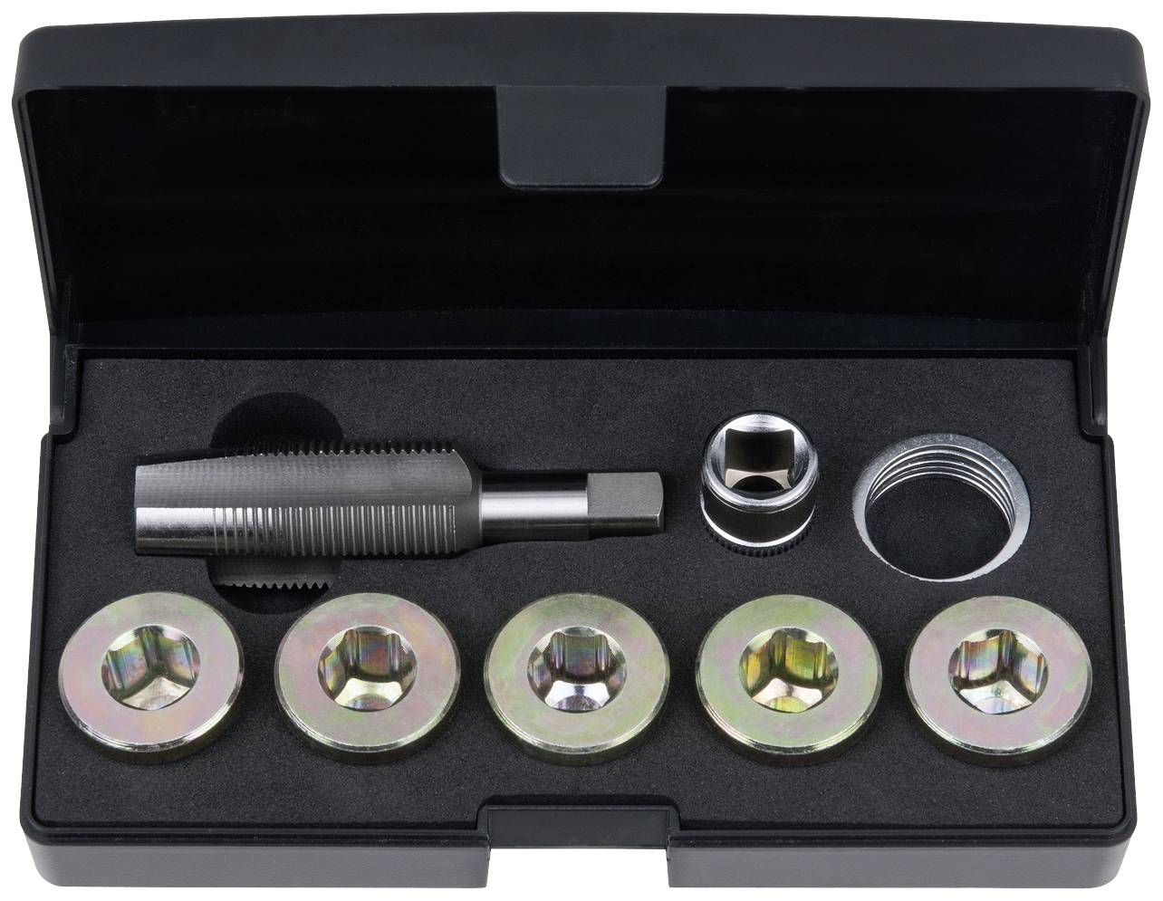 KS Tools 1504945 Kit de réparation de filetage pour bouchons de vidange d'huile, 12 pièces M22 x 1,5