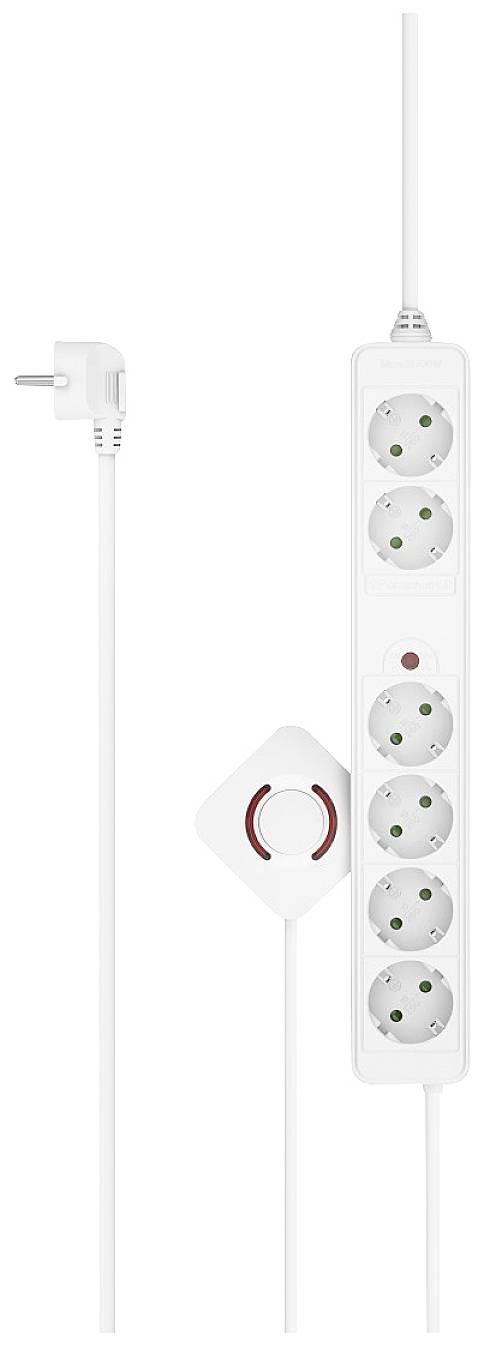 Bloc multiprise avec interrupteur Hama 00223141 blanc contact de protection 1 pc(s)