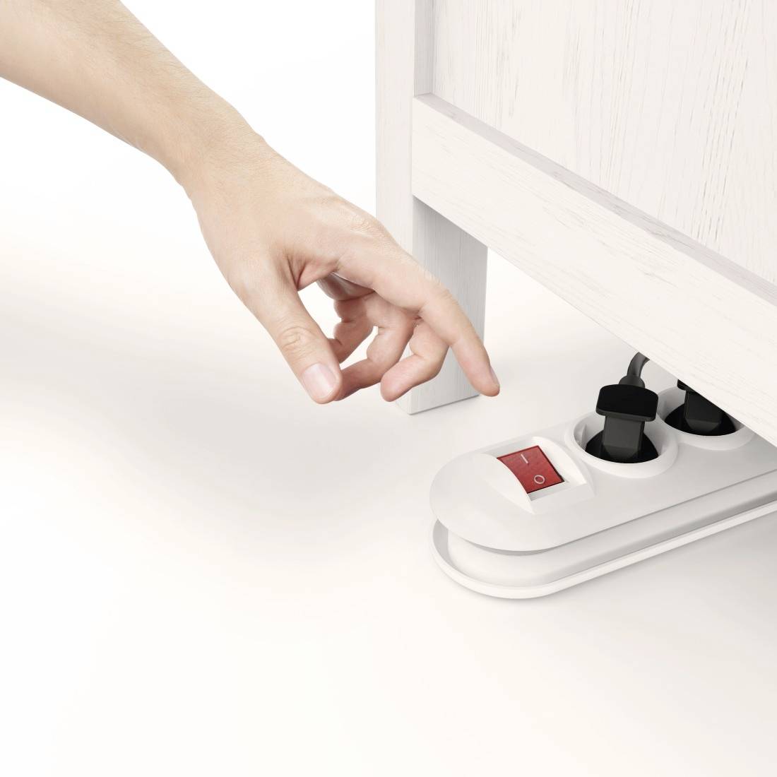 Bloc multiprise avec interrupteur Hama 00223021 blanc contact de protection 1 pc(s)