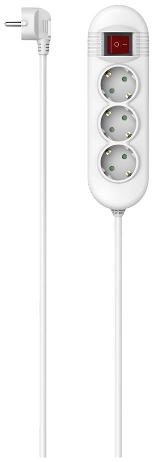 Bloc multiprise avec interrupteur Hama 00223021 blanc contact de protection 1 pc(s)