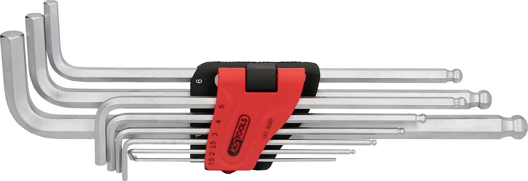 KS Tools 151.3220 6 pans intérieurs Jeu de clés mâles coudées