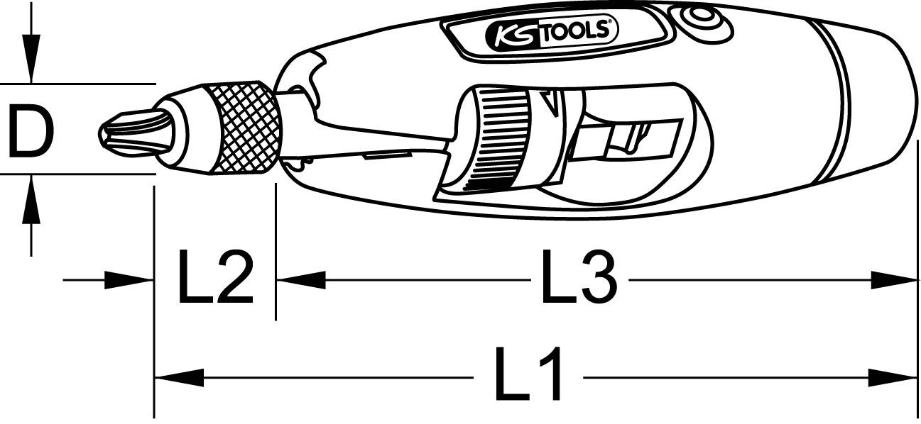 KS Tools 911.2475 Tournevis porte-embouts