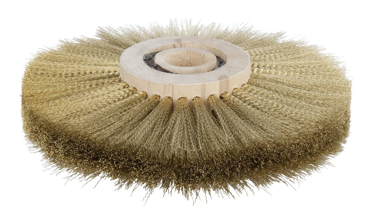 KS Tools Brosse ronde BRONZEplus, fil en bronze étamé, ondulée, Ø 150 mm 9639596 1 pc(s)