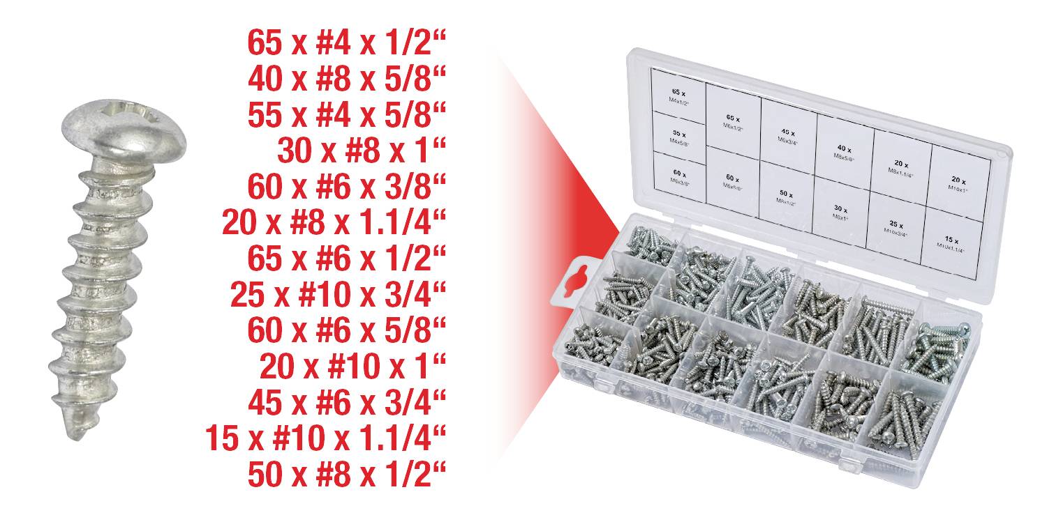 KS Tools 970.0420 9700420 Assortiment de vis à tôle 1 pc(s)