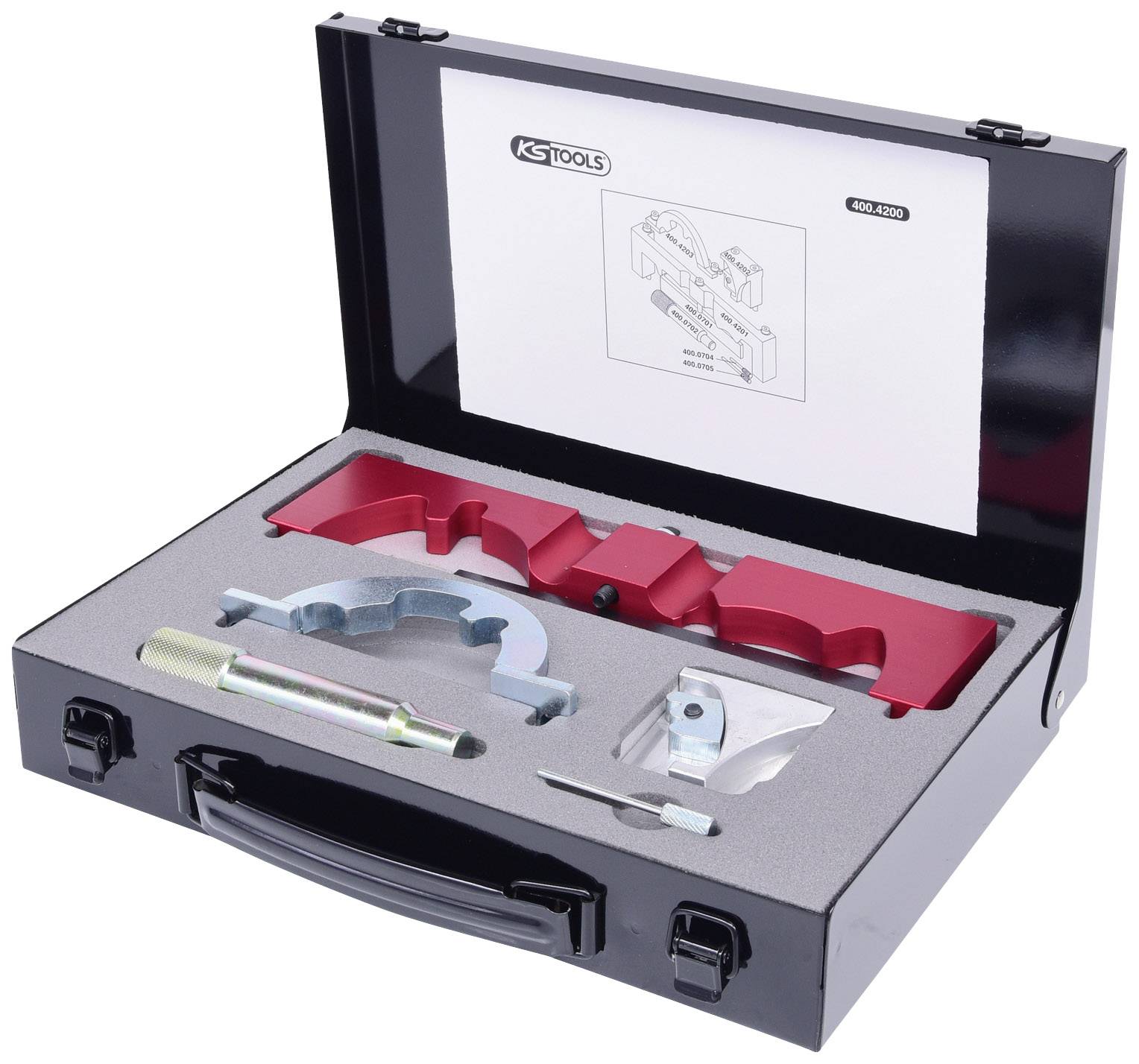 KS Tools 4004200 Jeu d'outils pour moteur pour GM / Opel, 7 pièces