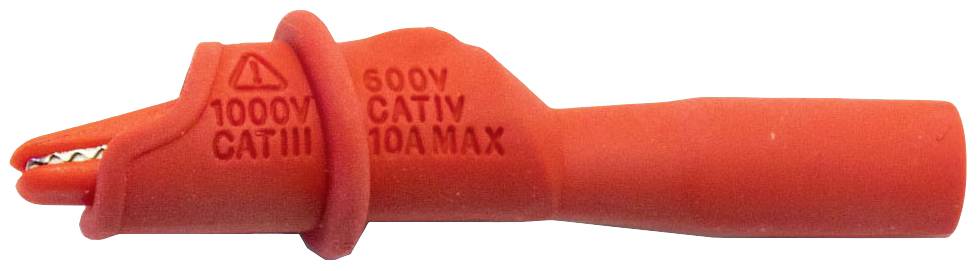 Mueller Electric BU-126-2 Pince crocodile rouge Plage de serrage max.: 8.9 mm Longueur: 74 mm 1 pc(s)