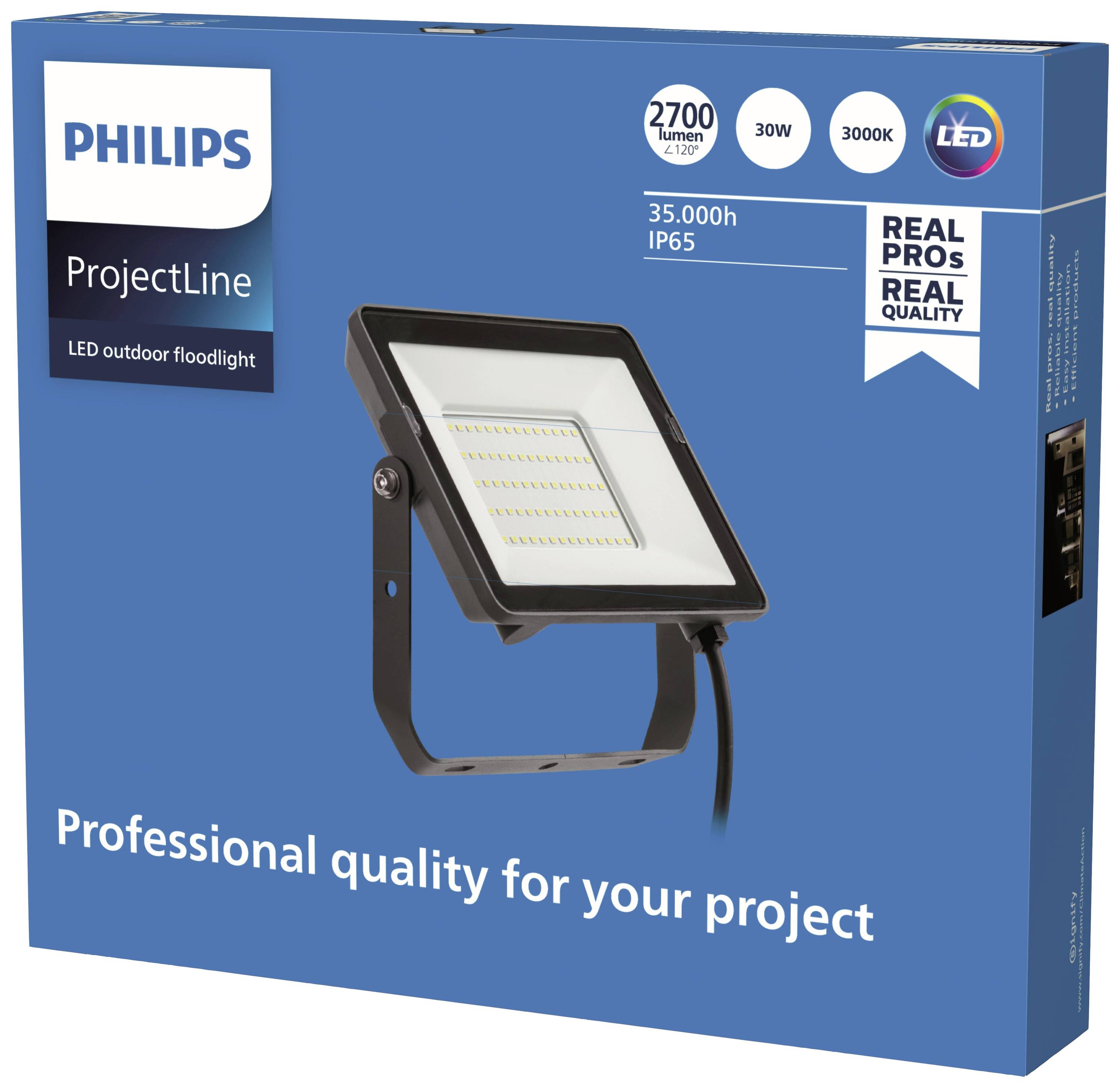 Philips LED ProjectLine 8719514954441 Projecteur d'éclairage LED 30 W Couleur d'éclairage (ampoule LED): blanc chaud