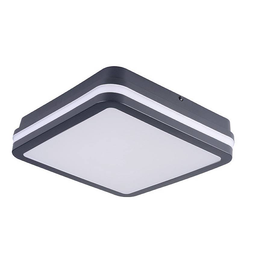 Kanlux 33380 Beno Plafonnier LED, Applique LED, Plafonnier LED extérieur, Applique LED extérieure LED LED intégrée 18 W gris