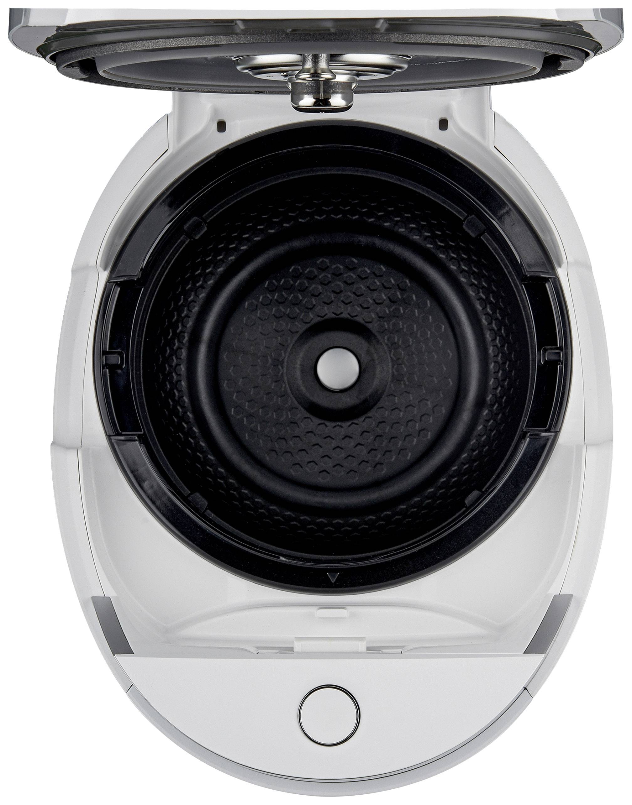 Cuckoo CRP-LHTR1009F Cuiseur à riz blanc, argent avec verre doseur