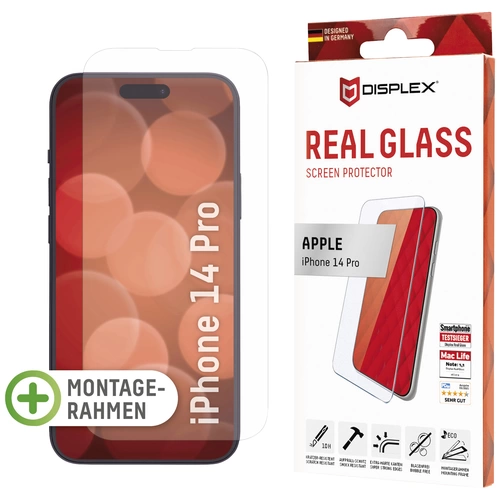 DISPLEX Real Glass Verre de protection d'écran Apple iPhone 14 Pro 1 pc(s) anti-traces de doigts, résistant aux éraflures 1699 DISPLEX Real Glass Verre de protection d'écran Apple iPhone 14 Pro 1 pc(s) anti-traces de doigts, résistant aux éraflures 1699