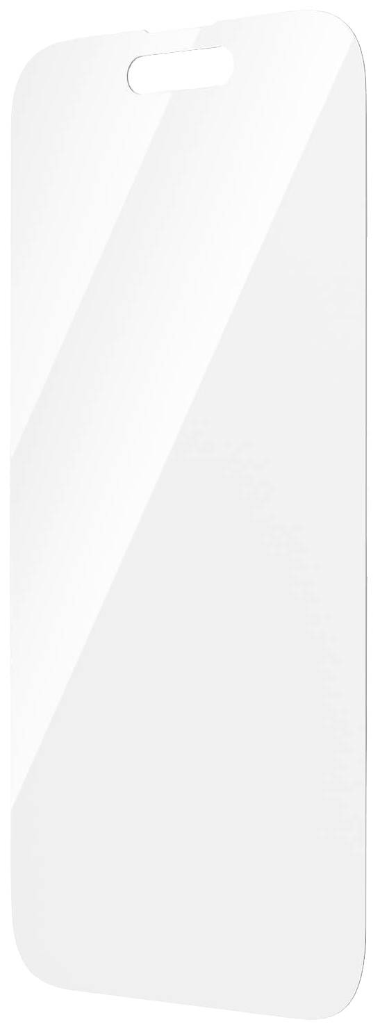 Film de protection d'écran transparent pour smartphone, découpé avec précision aux bords.