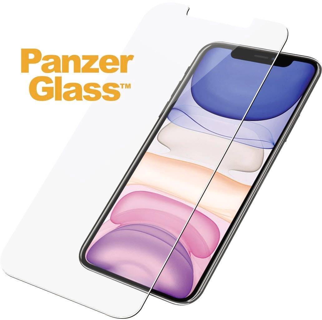 L'image montre un smartphone équipé d'un film de protection d'écran PanzerGlass, qui recouvre l'écran.