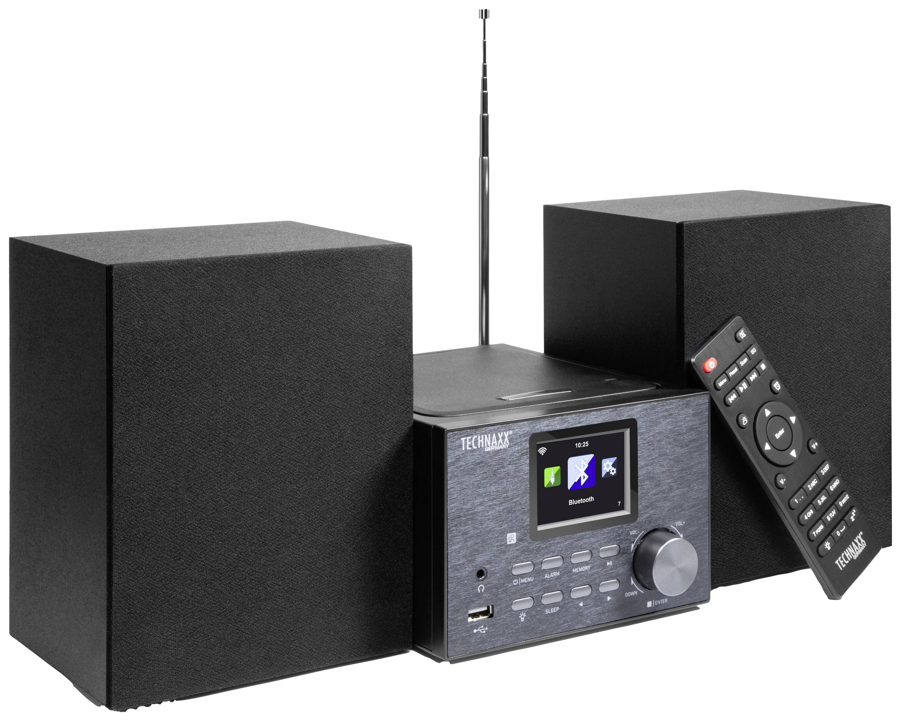 Technaxx TX-178 Radio-lecteur CD Internet DAB+, FM, Internet CD, Bluetooth, AUX, Radiocassette, USB, WiFi, radio internet touche