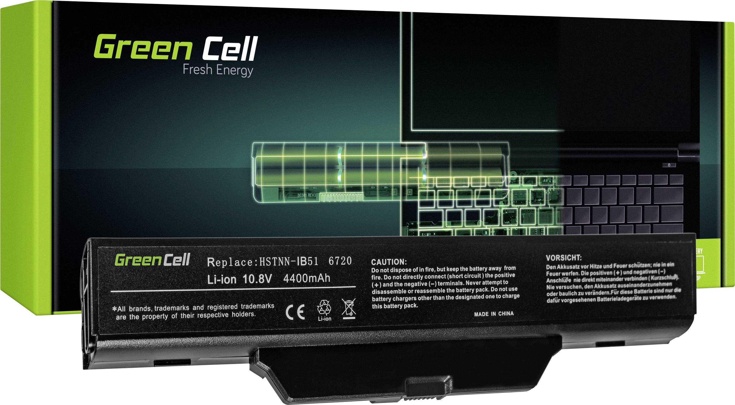 Green Cell Batterie d'ordinateur portable 451085-121 10.8 V 4400 mAh HP, Compaq