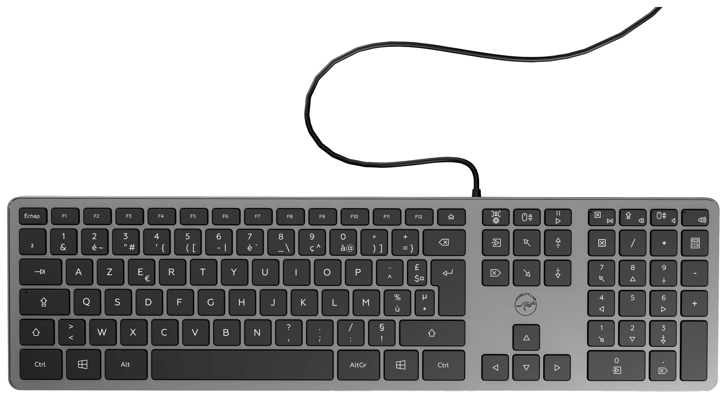 Mobility LAB ML311173 USB Clavier français, AZERTY gris
