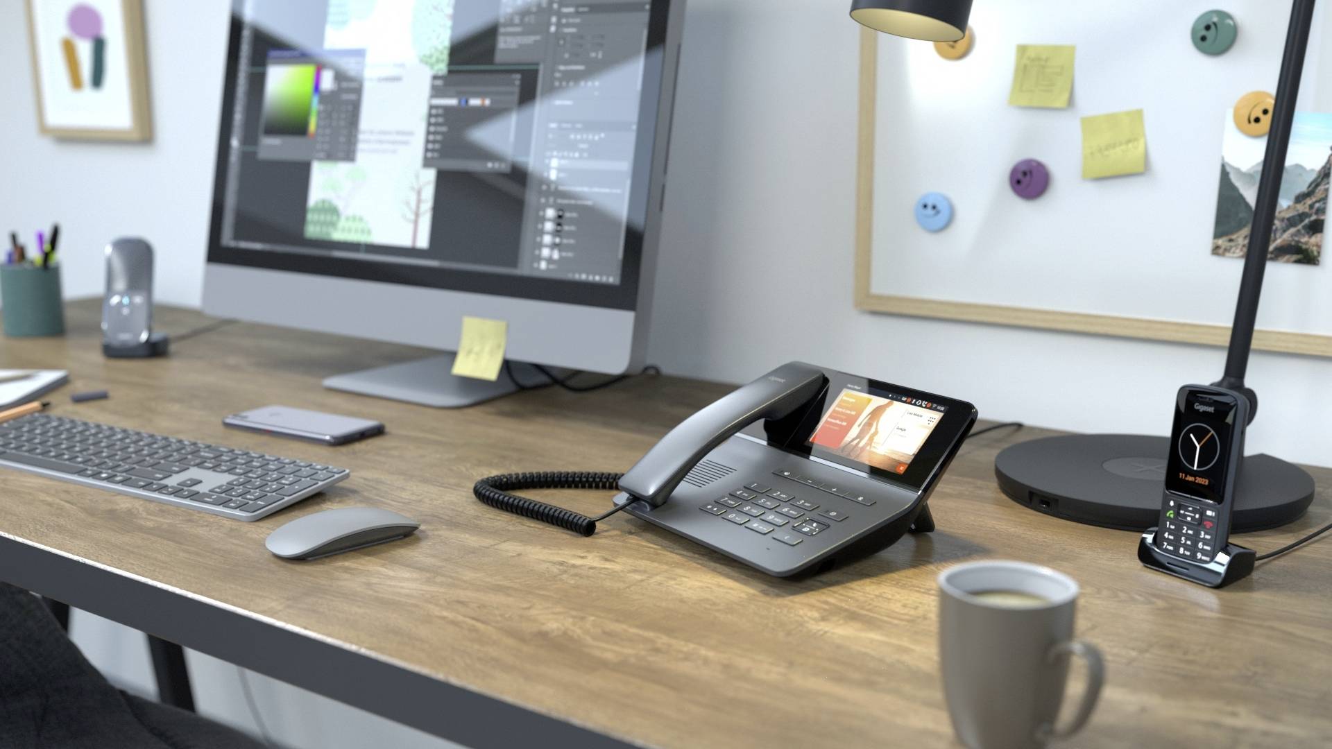 Téléphone VoIP filaire Gigaset Pro Fusion FX800W Bundle écran tactile noir