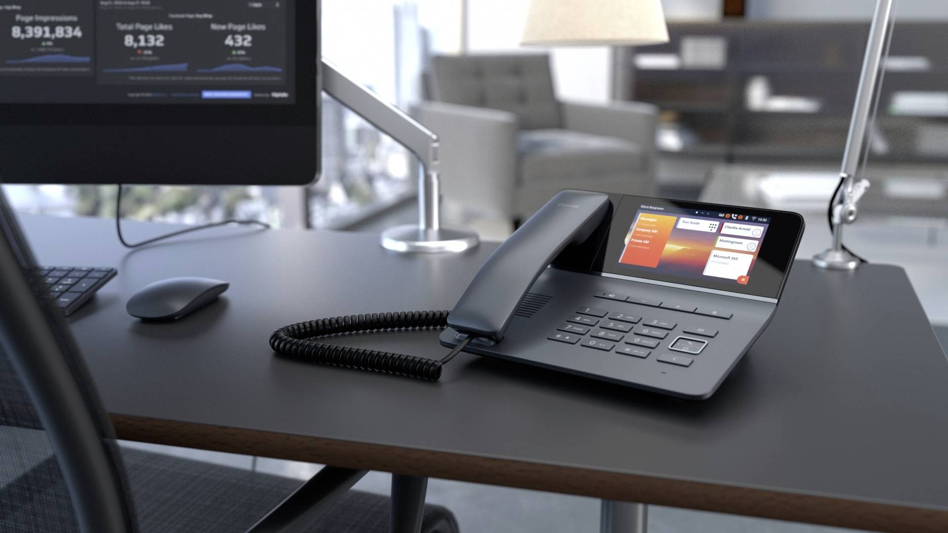 Téléphone VoIP filaire Gigaset Pro Fusion FX800W Bundle écran tactile noir