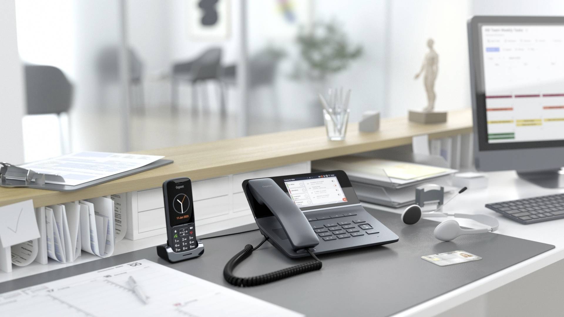 Téléphone VoIP filaire Gigaset Pro Fusion FX800W Bundle écran tactile noir