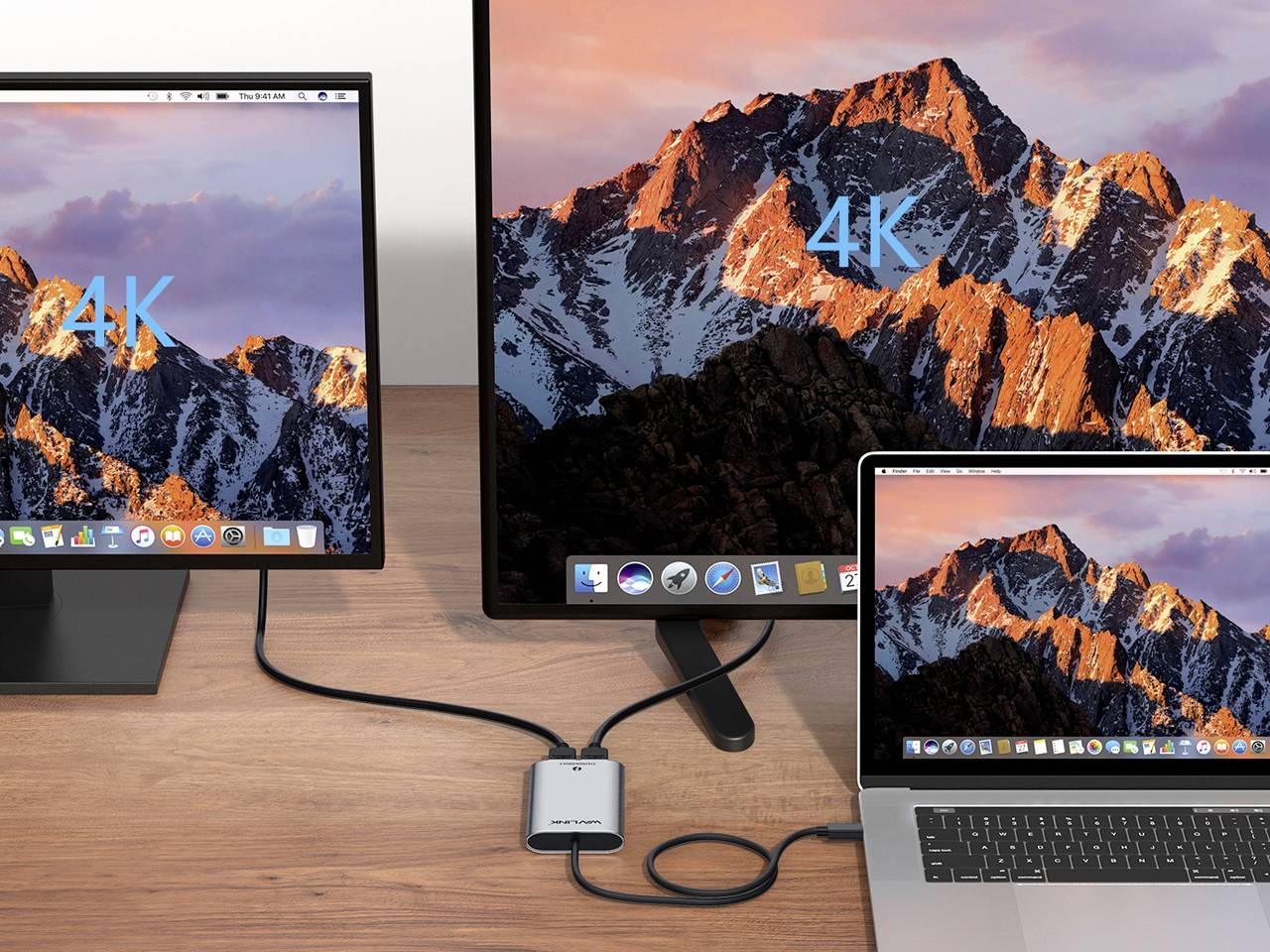 Wavlink WS-UTA02H Thunderbolt / HDMI Adaptateur [1x Thunderbolt - 2x HDMI®] gris sidéral monofilaire 50 cm