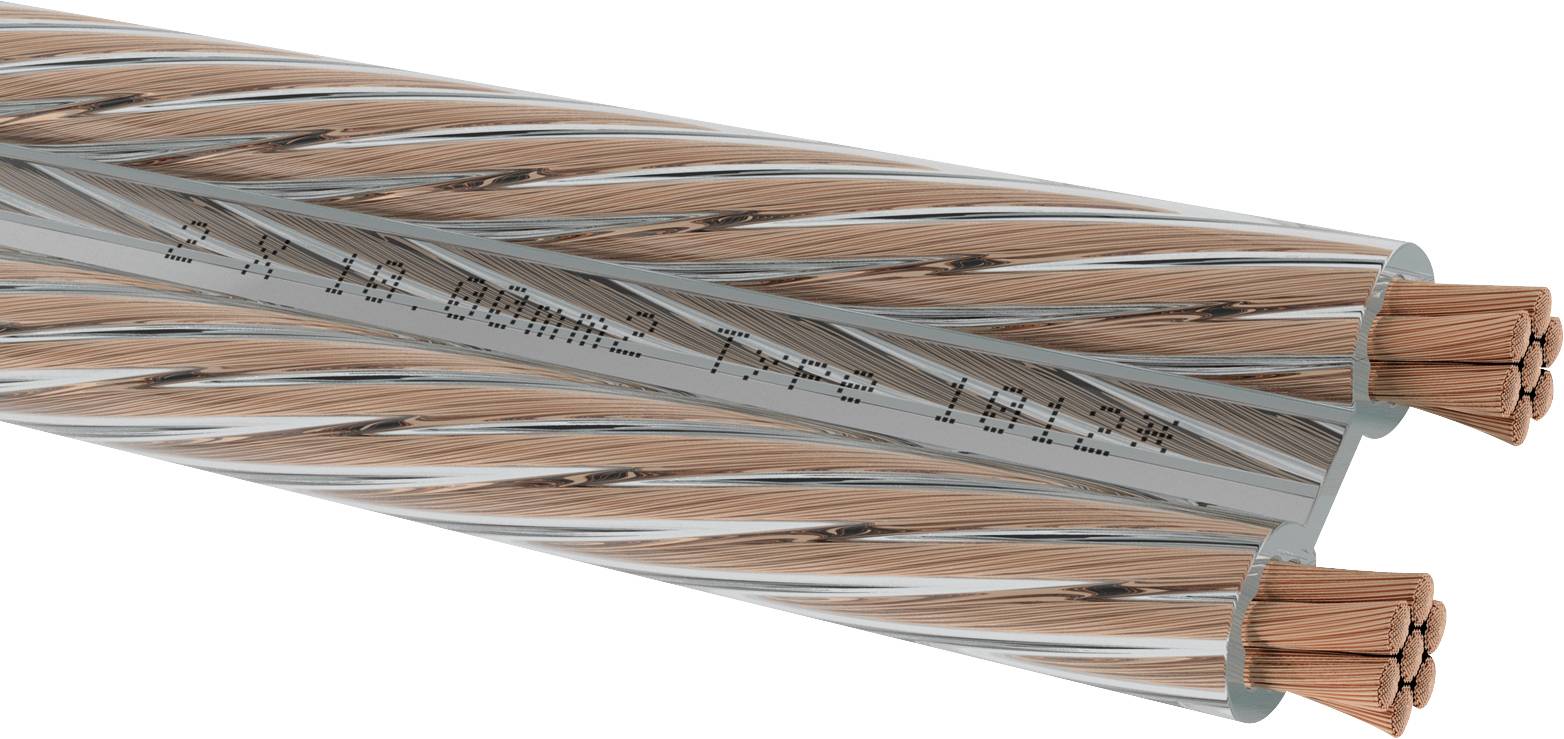 Oehlbach D1C316 Câble haut-parleur 2 x 10 mm² transparent 8 m