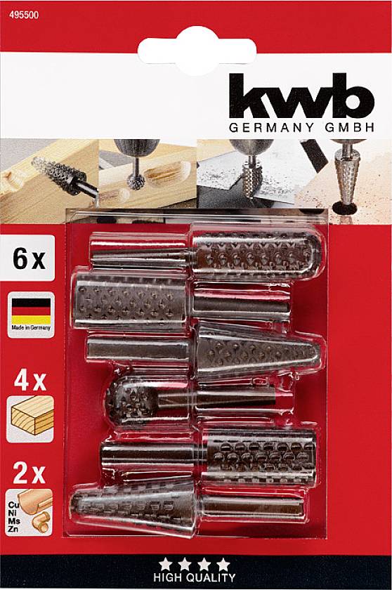 kwb 495500 SET de râpes profilées, 6 pièces 6 pc(s)