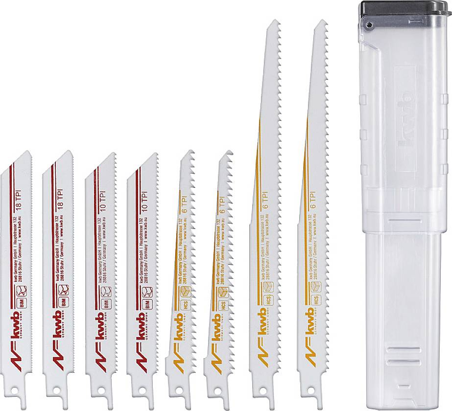 kwb 576090 Lot de lames de scie sabre, 9 pièces 9 pc(s)