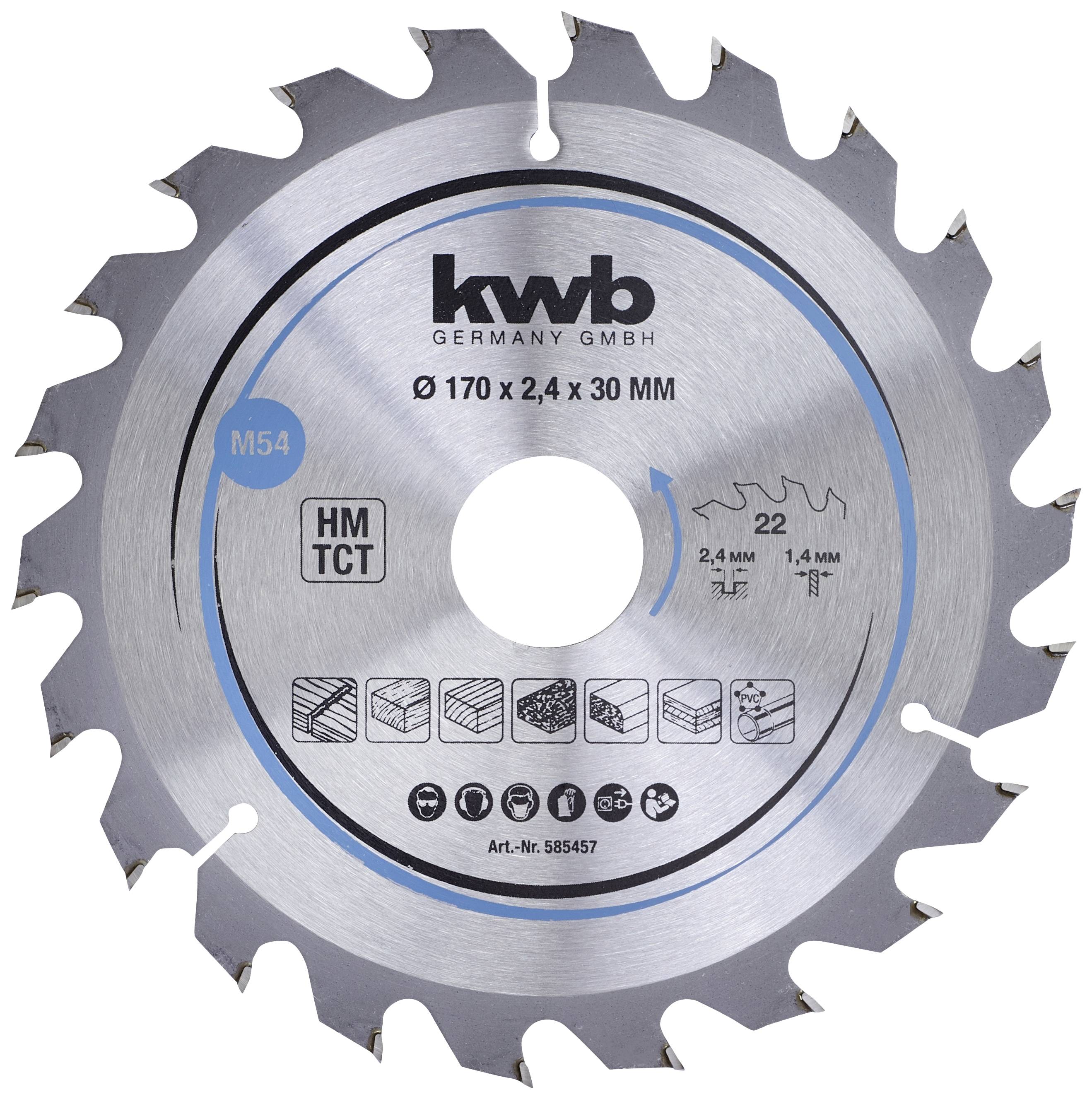 kwb 585457 Lame de scie circulaire 170 x 30 mm 1 pc(s)