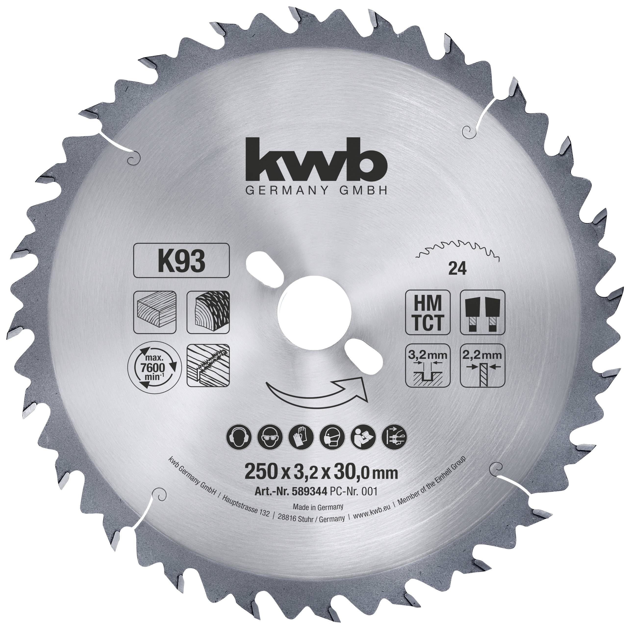 kwb 589344 Lame de scie circulaire 250 x 30 mm 1 pc(s)