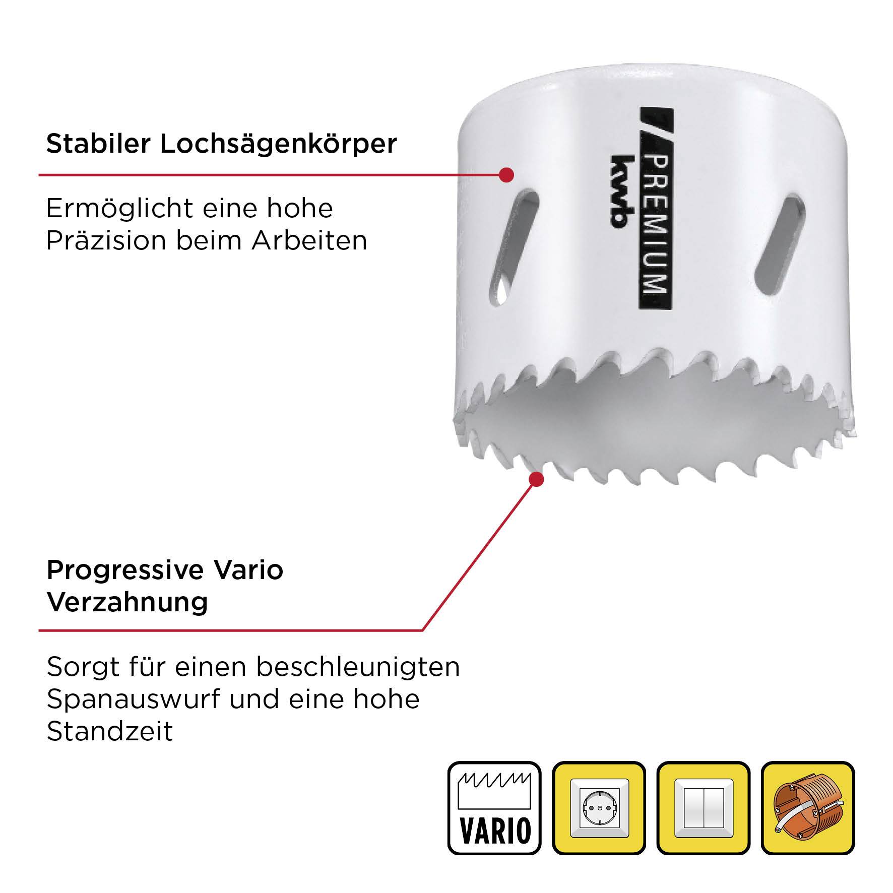 kwb 598054 Scie-cloche 54 mm C45 1 pc(s)