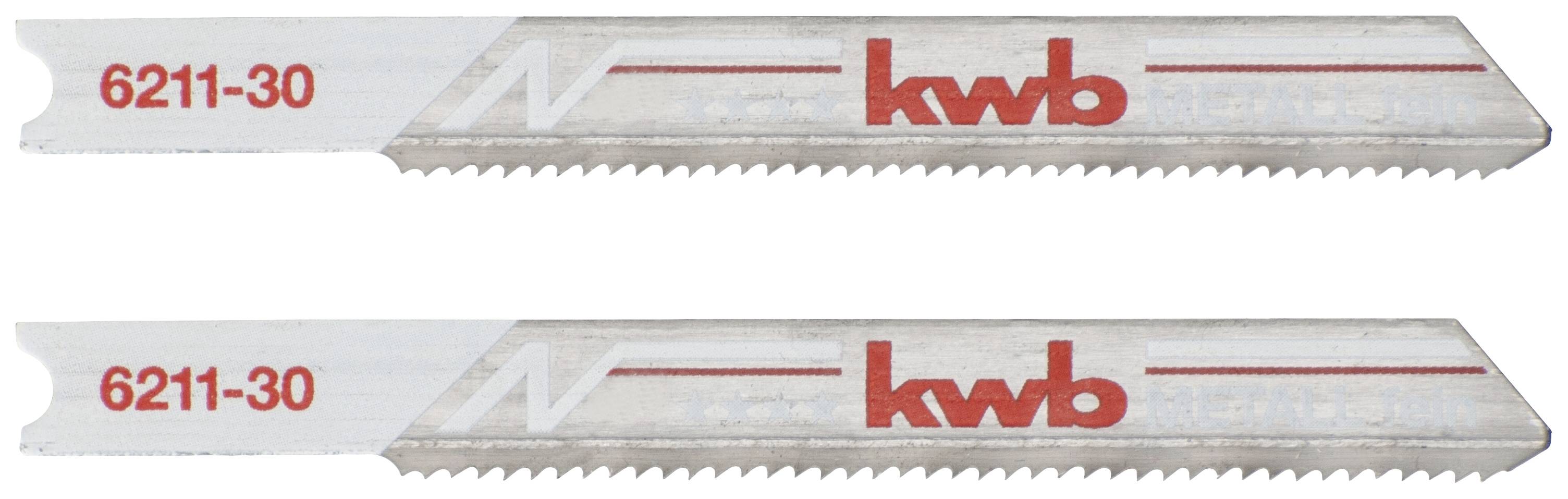 kwb 621130 Lames de scie sauteuse, travail du métal, bi-métal, 2 x fines 2 pc(s)
