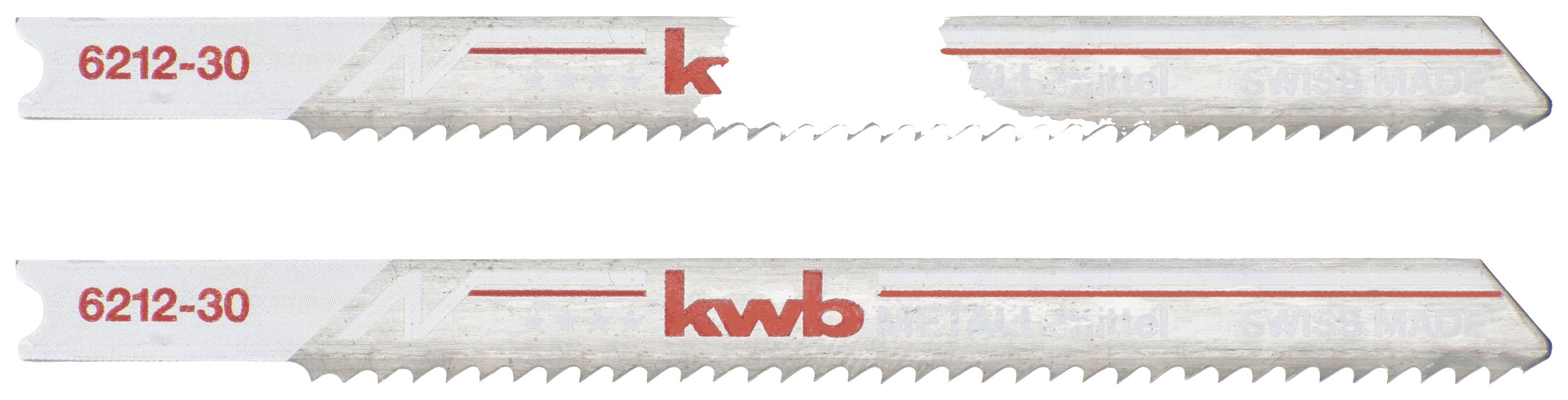 kwb 621230 Lames de scie sauteuse, travail du métal, bi-métal, 2 x moyen 2 pc(s)
