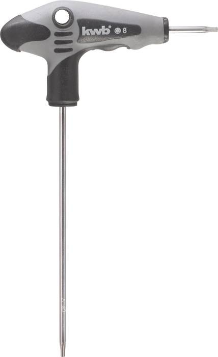 Tournevis cruciforme (en T) avec poignée noire et grise, adapté pour un meilleur effet de levier lors de travaux de vissage.