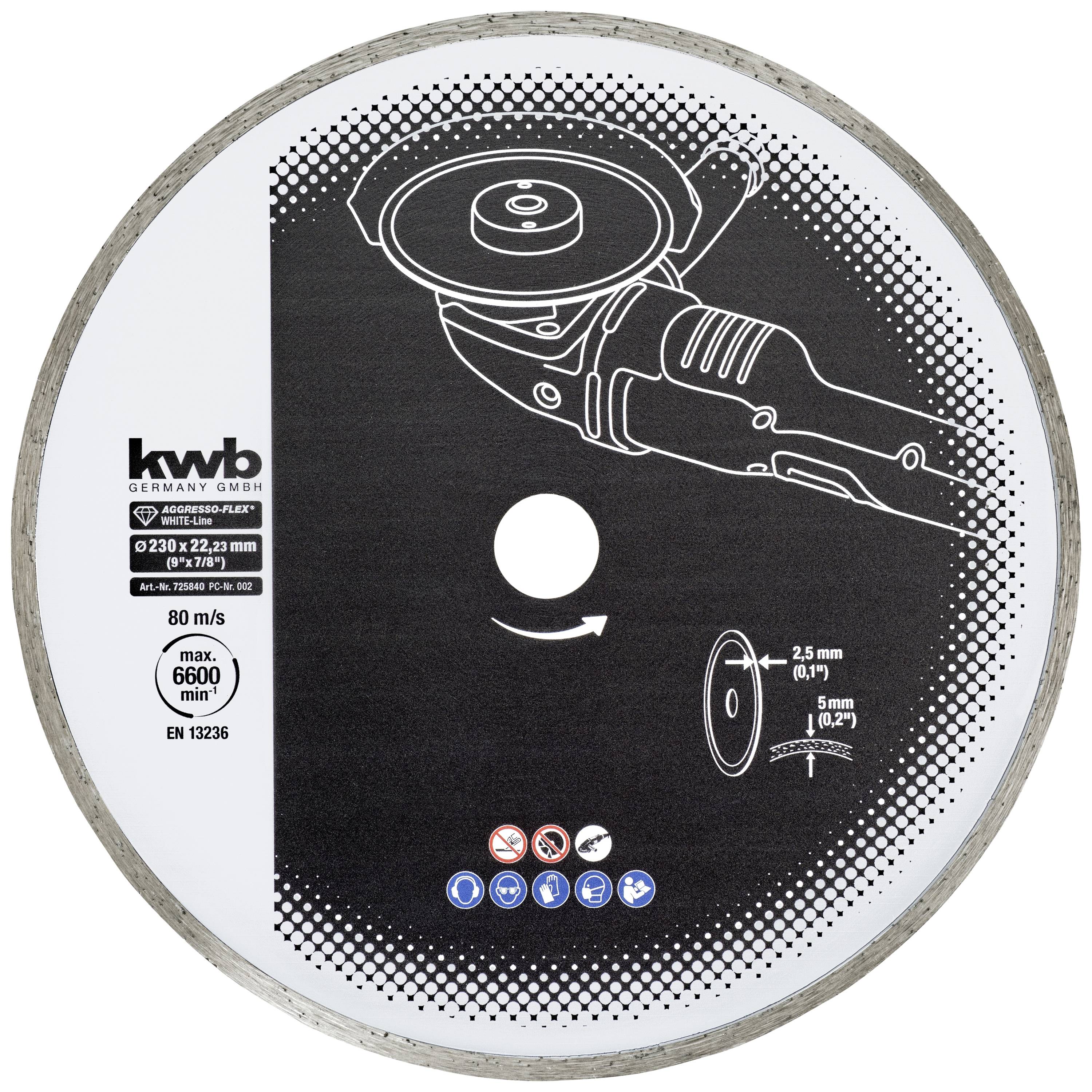 kwb 725840 Disque à tronçonner diamanté Diamètre 230 mm Ø de perçage 22 mm 1 pc(s)