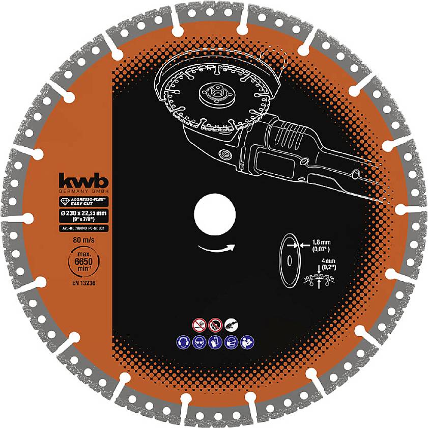 kwb 789840 Disque à tronçonner diamanté Diamètre 230 mm Ø de perçage 22.23 mm 1 pc(s)