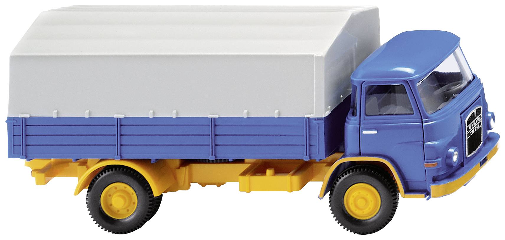 Wiking 0411 02 H0 Modèle réduit de camion MAN Camion Pritschen MAN 415 bleu/jaune méon