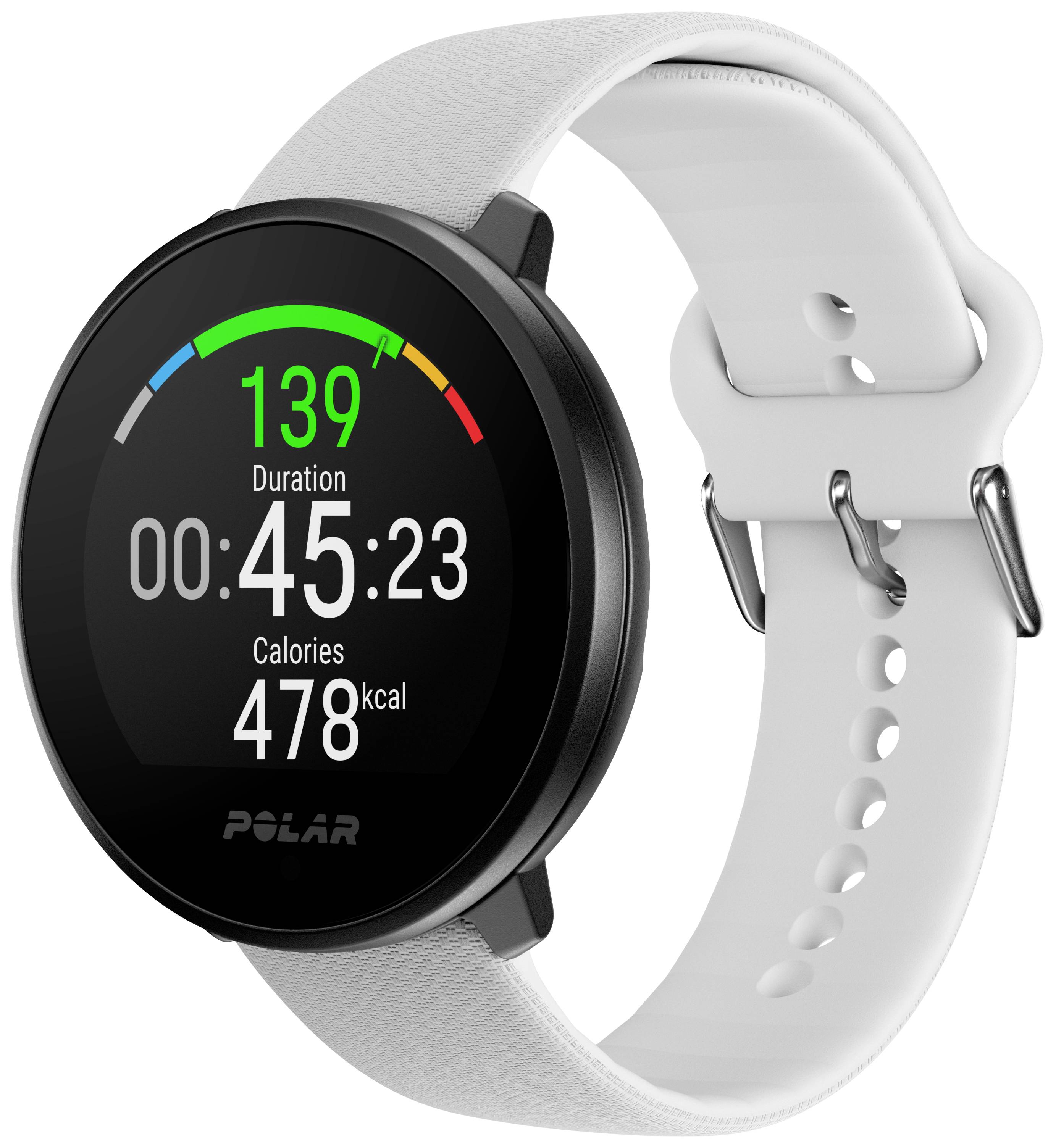 Polar Unite Montre cardio avec capteur intégré 43 mm blanc